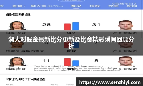 湖人对掘金最新比分更新及比赛精彩瞬间回顾分析
